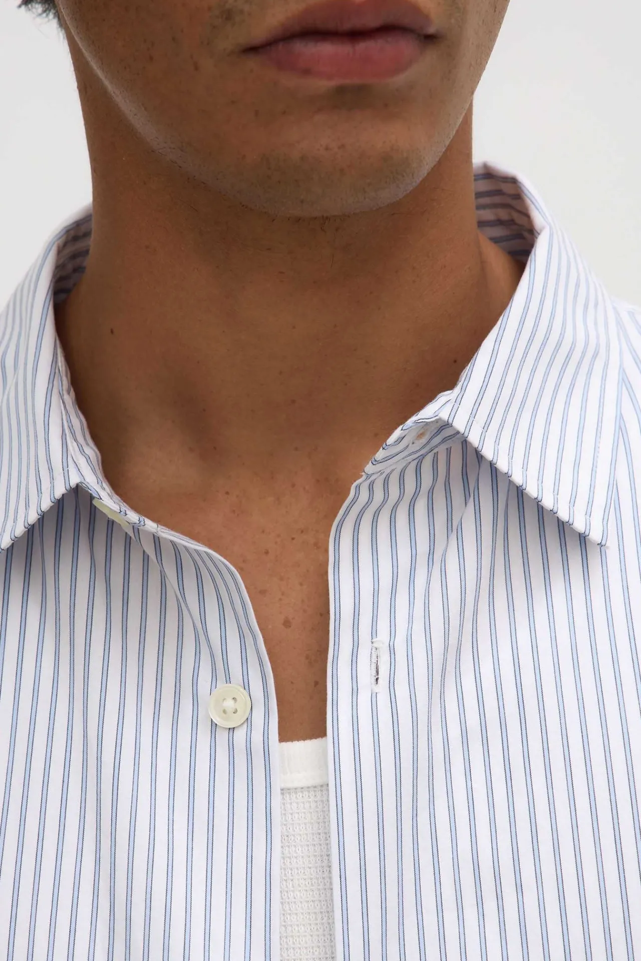 Alec Poplin Stripe Short Sleeve Shirt^Assembly Label New