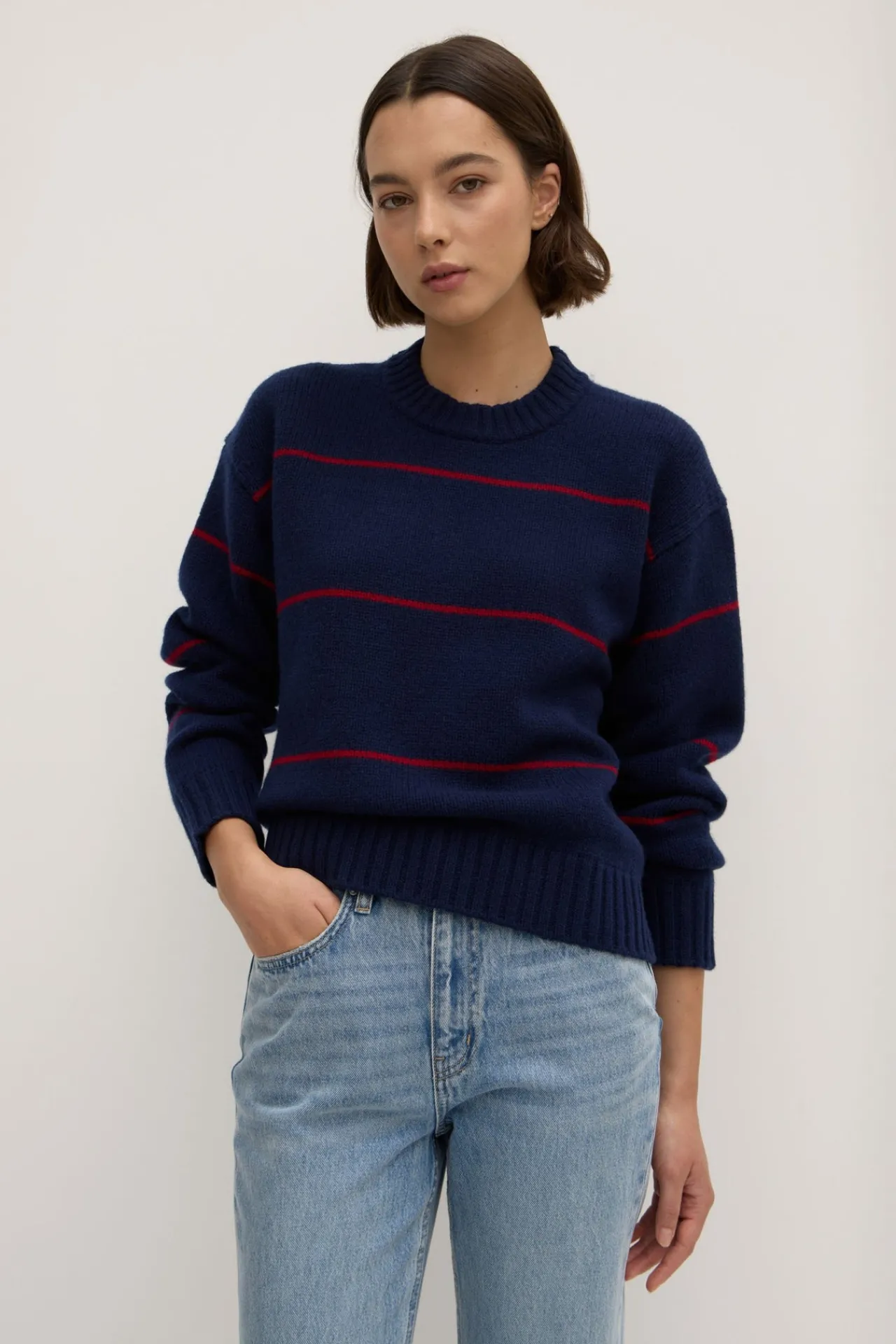 Beau Stripe Merino Wool Knit^Assembly Label Clearance