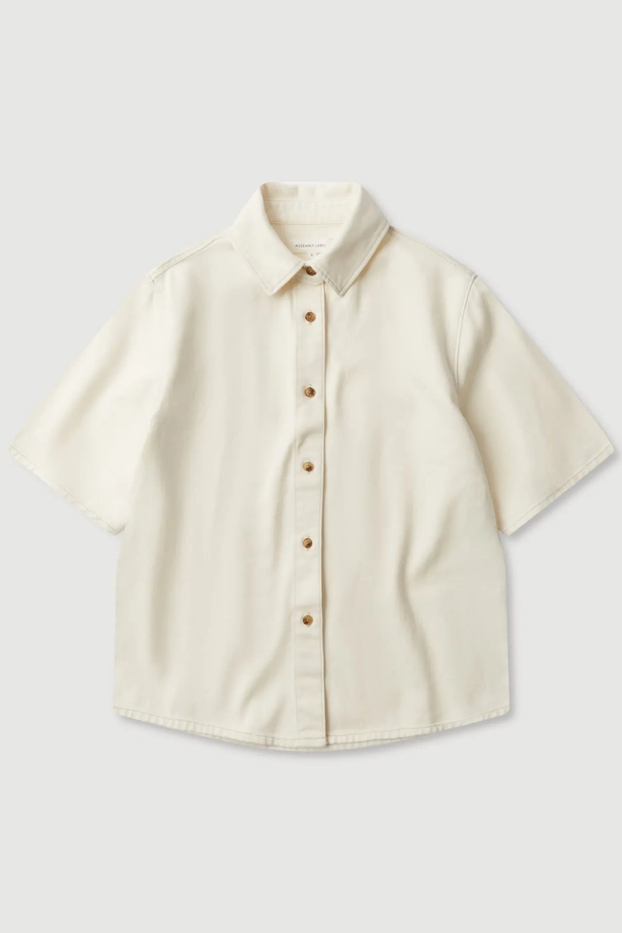 Boxy Denim Short Sleeve Shirt^Assembly Label Outlet
