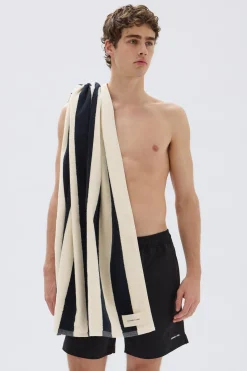 Cotton Stripe Beach Towel^Assembly Label Clearance