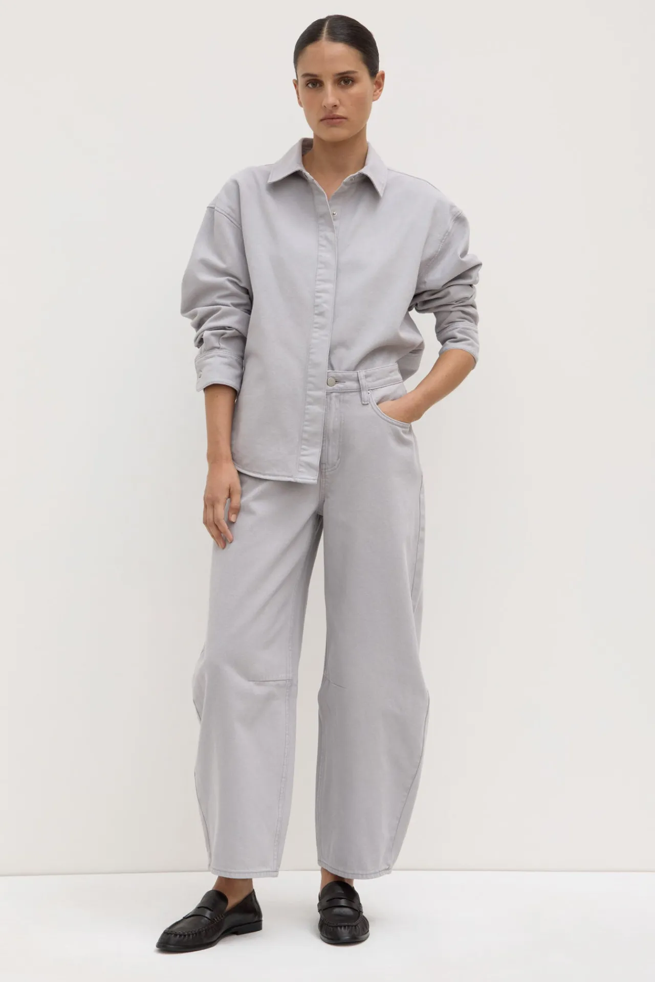 High Rise Barrel Jean^Assembly Label Discount