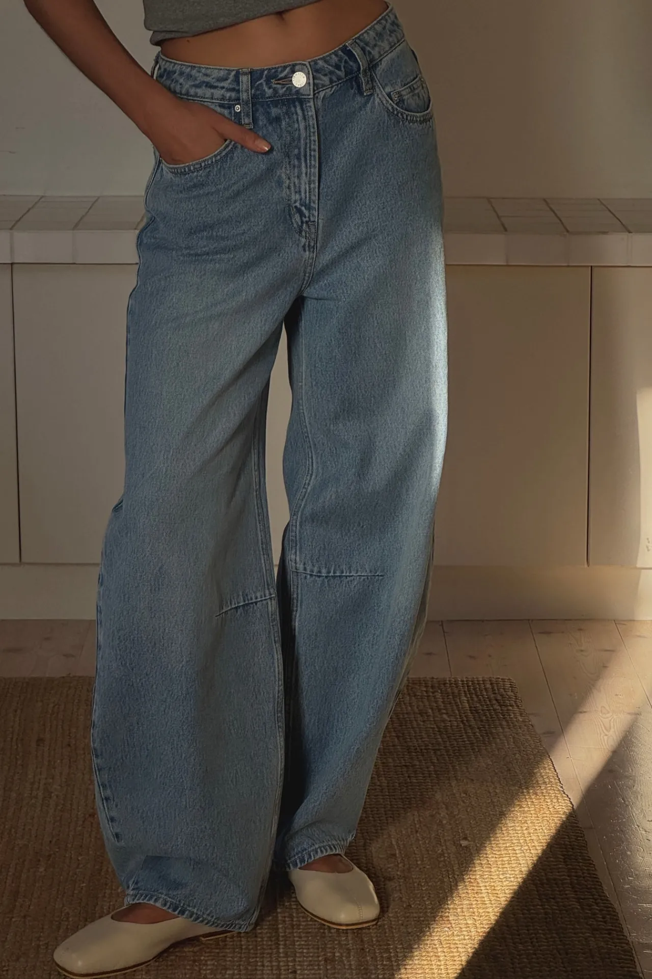 High Rise Barrel Jean^Assembly Label Discount