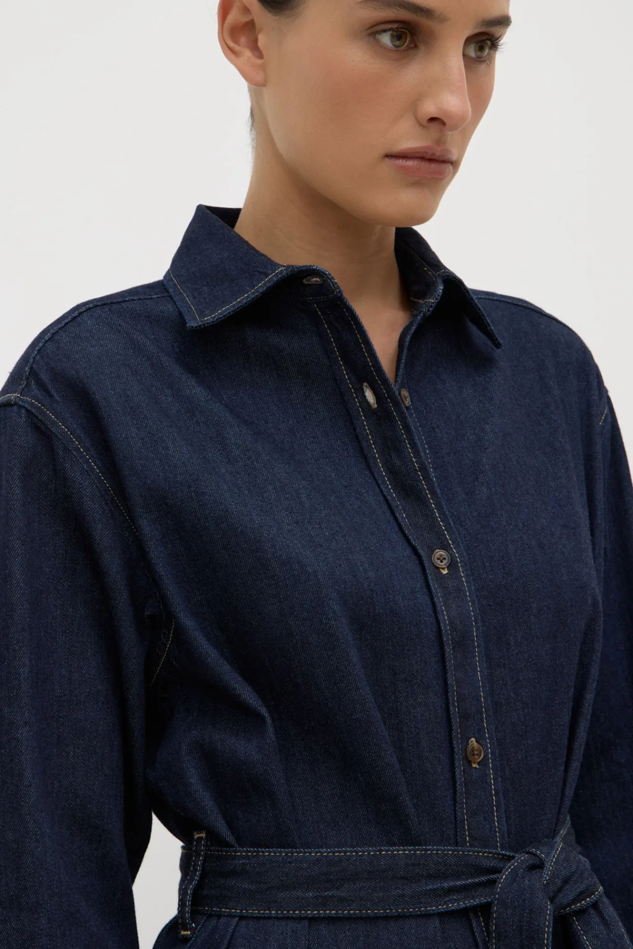 Kiera Recycled Denim Midi Shirt Dress^Assembly Label Discount