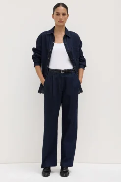 Kiera Recycled Denim Pleat Front Pant^Assembly Label Sale