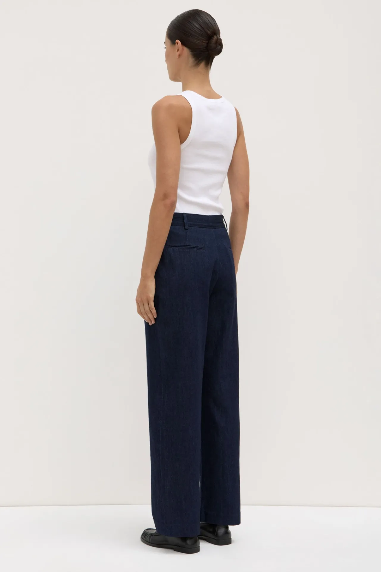 Kiera Recycled Denim Pleat Front Pant^Assembly Label Sale