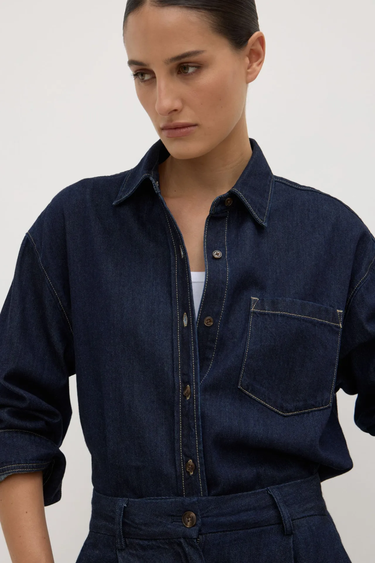 Kiera Recycled Denim Shirt^Assembly Label Hot