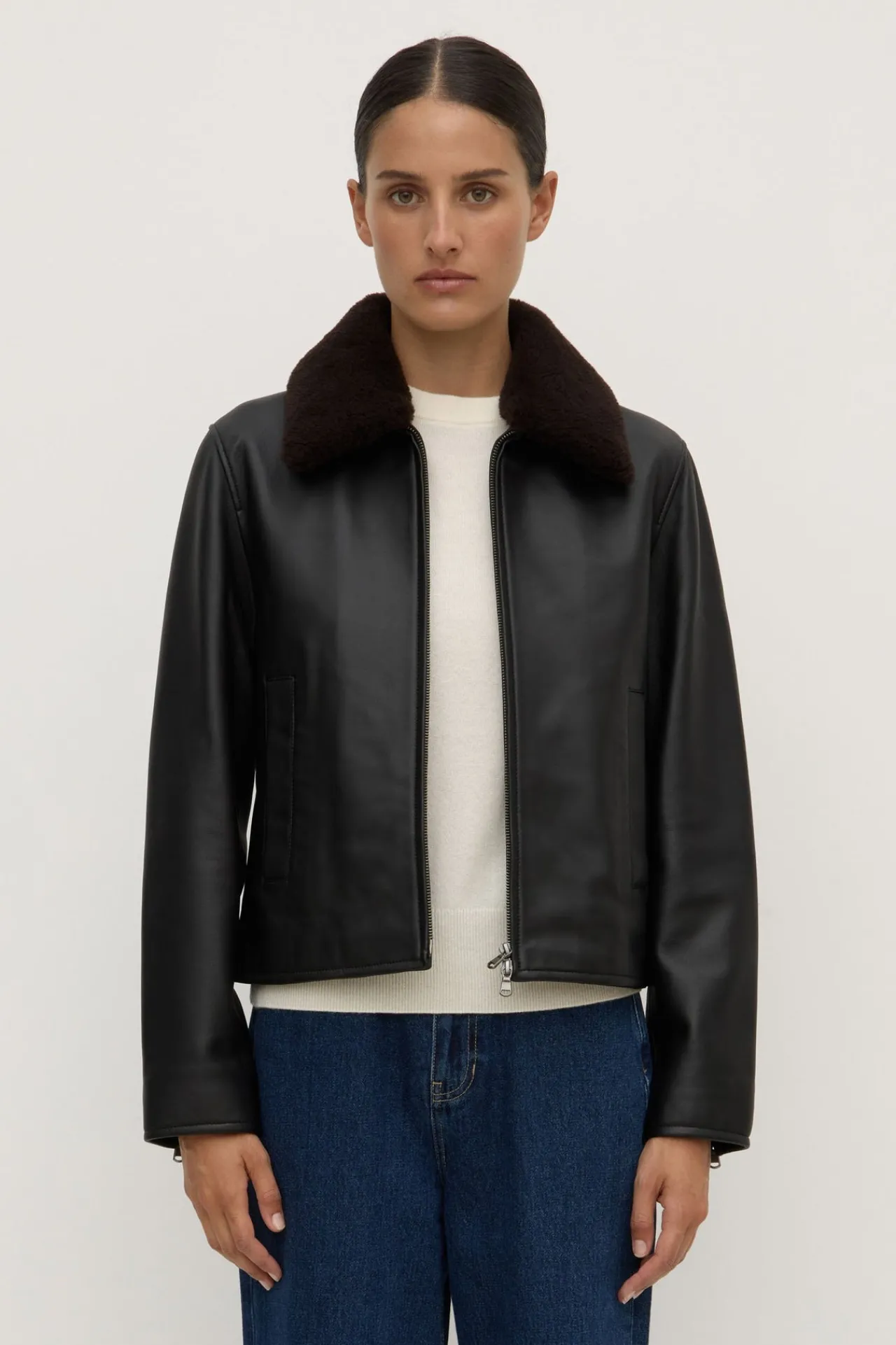 Leather Bomber Jacket^Assembly Label Online