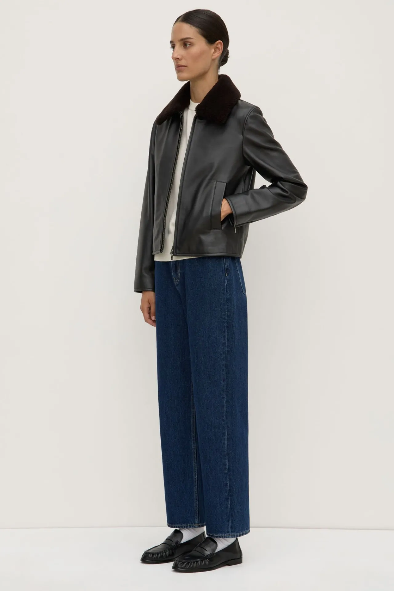 Leather Bomber Jacket^Assembly Label Online