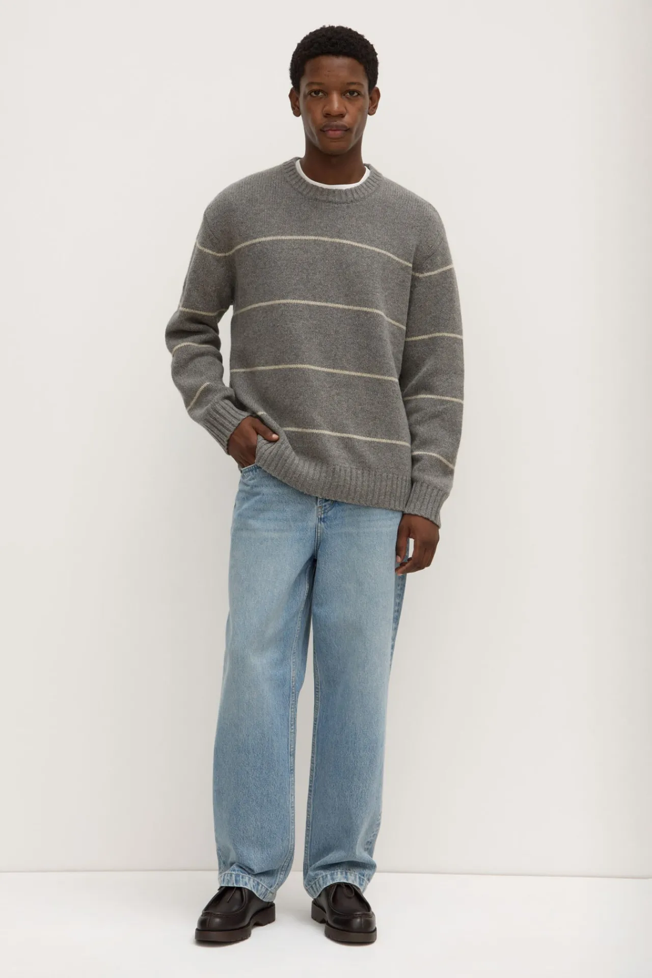 Luca Merino Stripe Knit^Assembly Label New