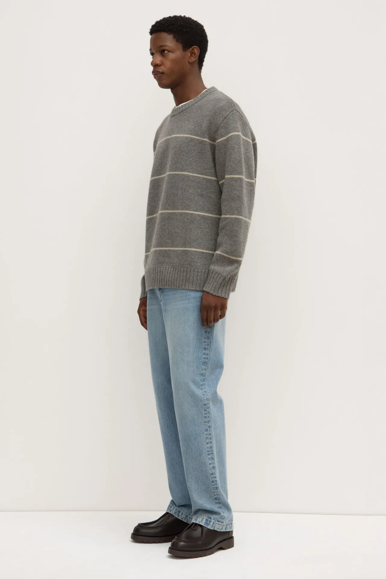 Luca Merino Stripe Knit^Assembly Label New