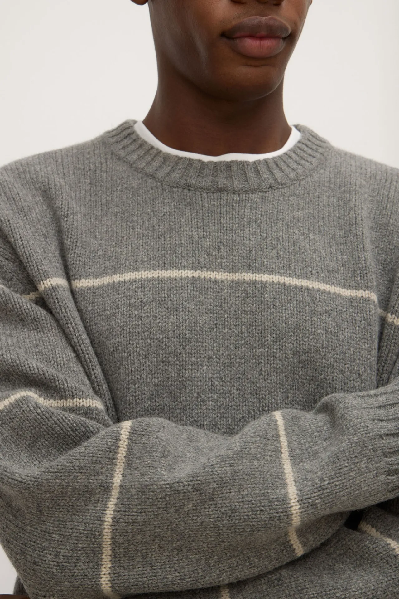 Luca Merino Stripe Knit^Assembly Label New