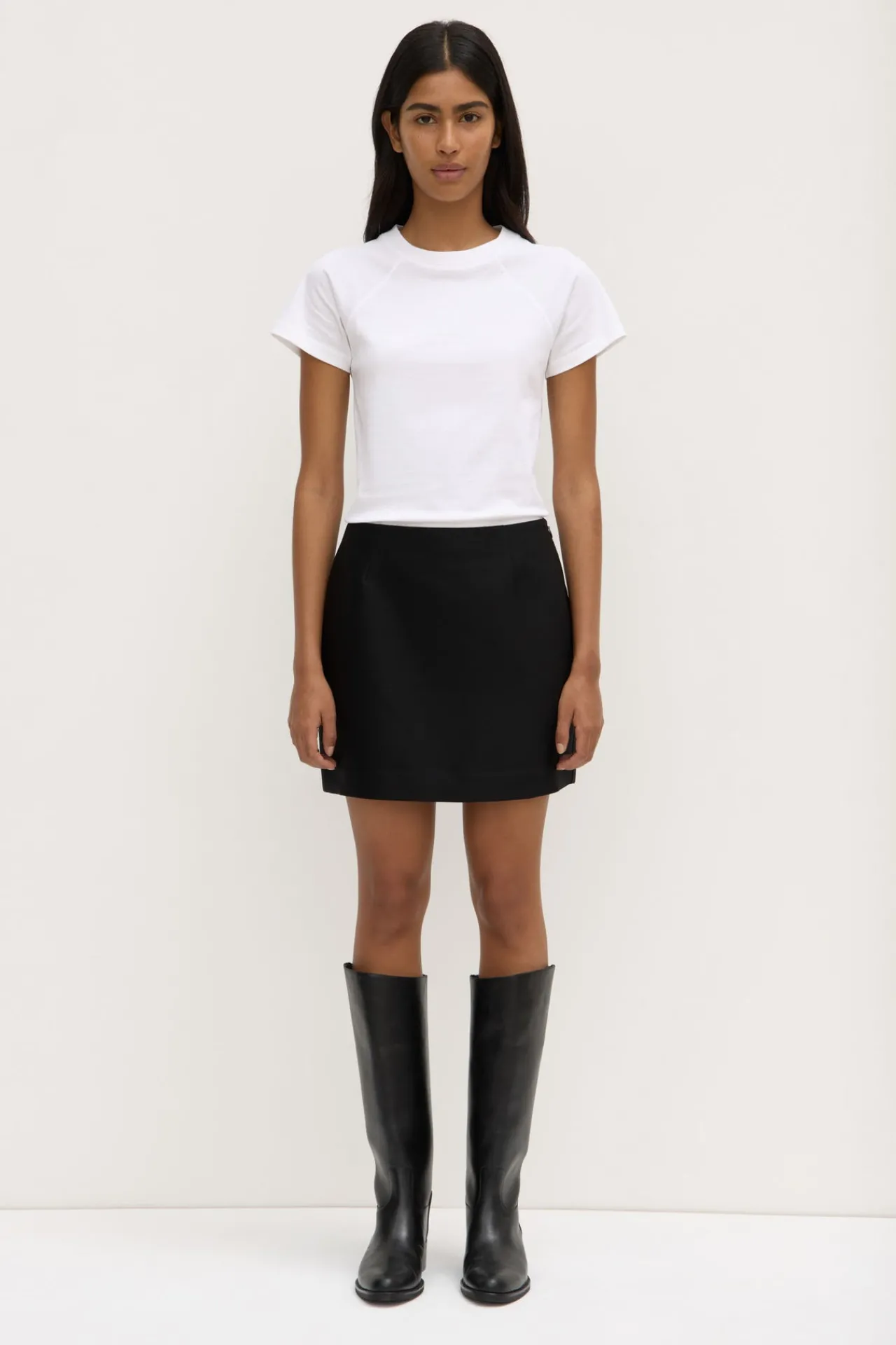 Moss Wool Silk Mini Skirt^Assembly Label Fashion
