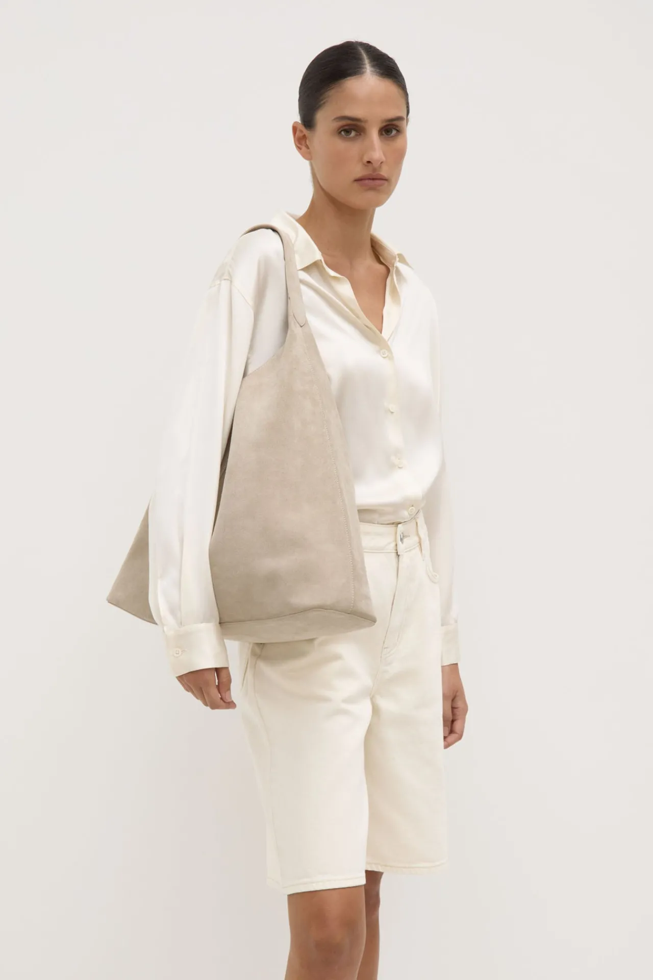 Neve Suede Shoulder Bag^Assembly Label Outlet