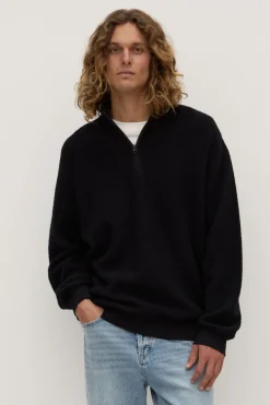 Palmer Wool Blend Funnel Neck Zip Sweat^Assembly Label Sale