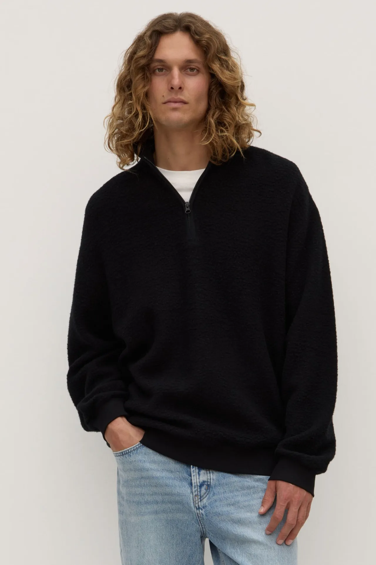 Palmer Wool Blend Funnel Neck Zip Sweat^Assembly Label Sale