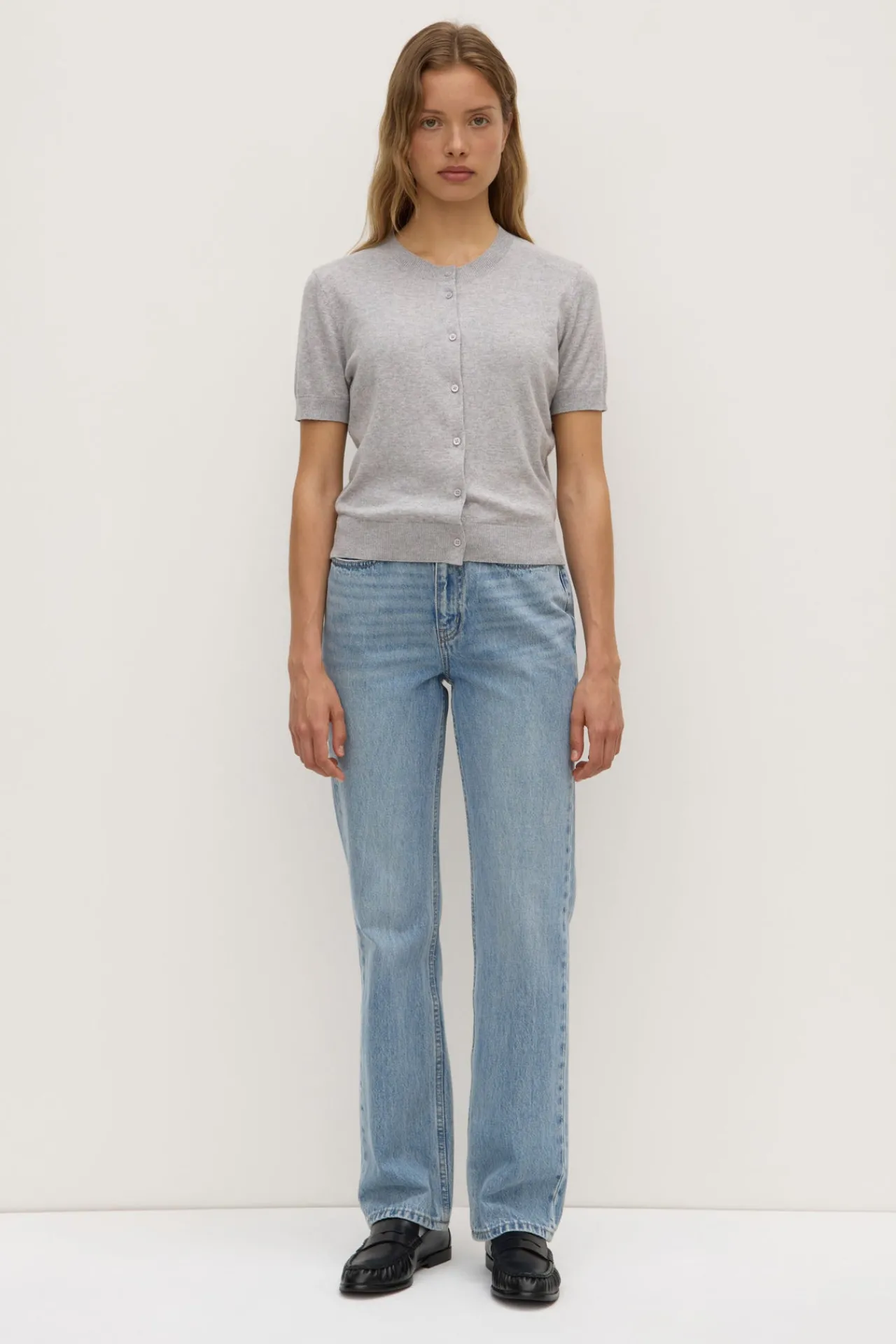 Semra Cotton Cashmere Short Sleeve Cardigan^Assembly Label Fashion
