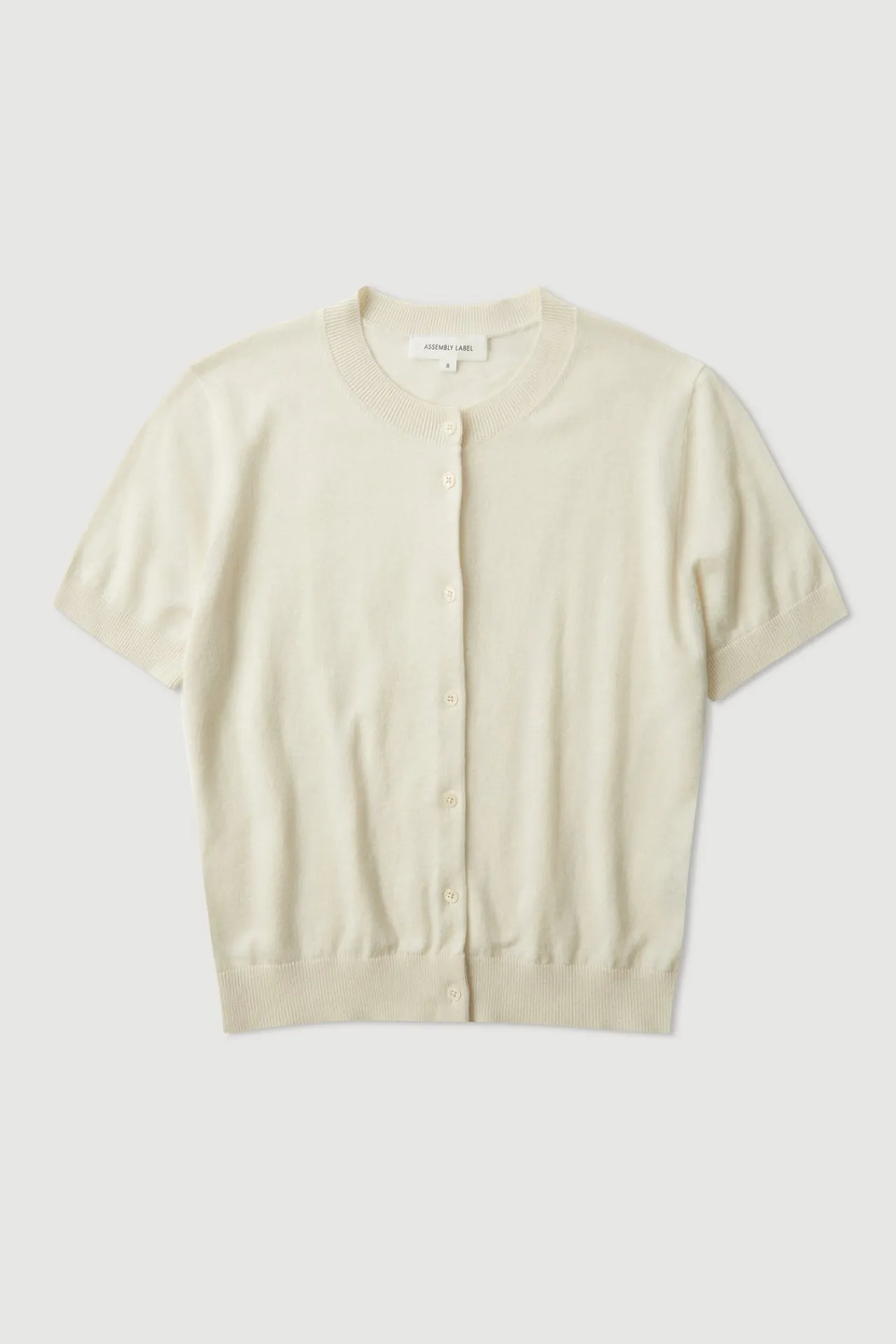 Semra Cotton Cashmere Short Sleeve Cardigan^Assembly Label Best