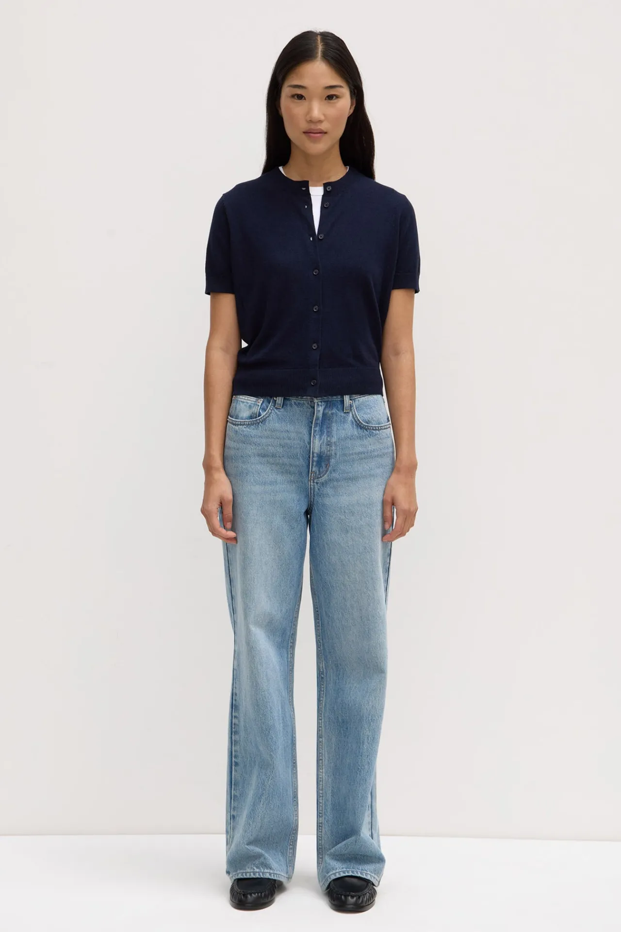 Semra Cotton Cashmere Short Sleeve Cardigan^Assembly Label Fashion