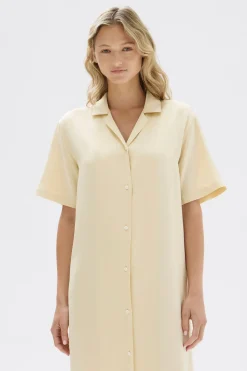 Silk Resort Shirt Dress^Assembly Label Outlet