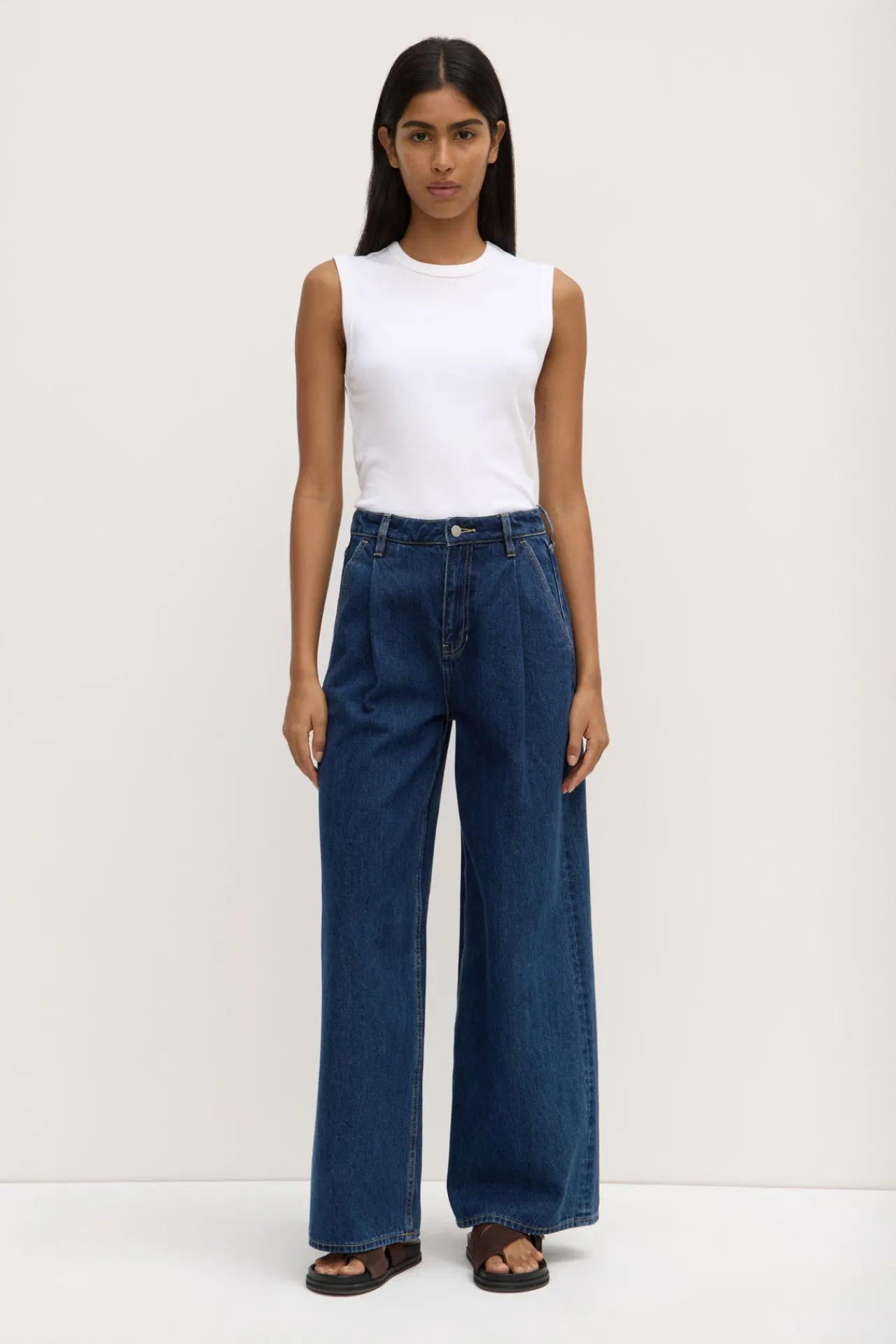 Slack Pleat Wide Leg Jean^Assembly Label Fashion