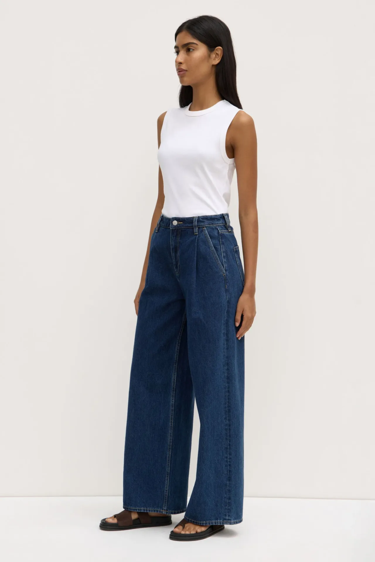 Slack Pleat Wide Leg Jean^Assembly Label Fashion