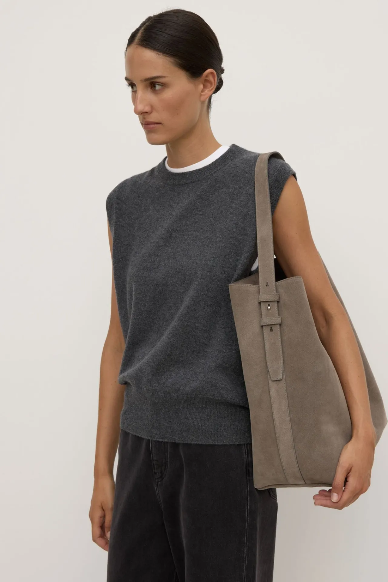 Sonny Suede Shoulder Bag^Assembly Label Outlet