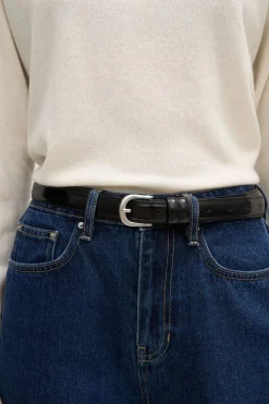 Womens Smooth Leather Belt^Assembly Label Fashion