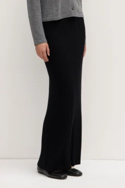 Wool Cashmere Rib Maxi Skirt^Assembly Label New